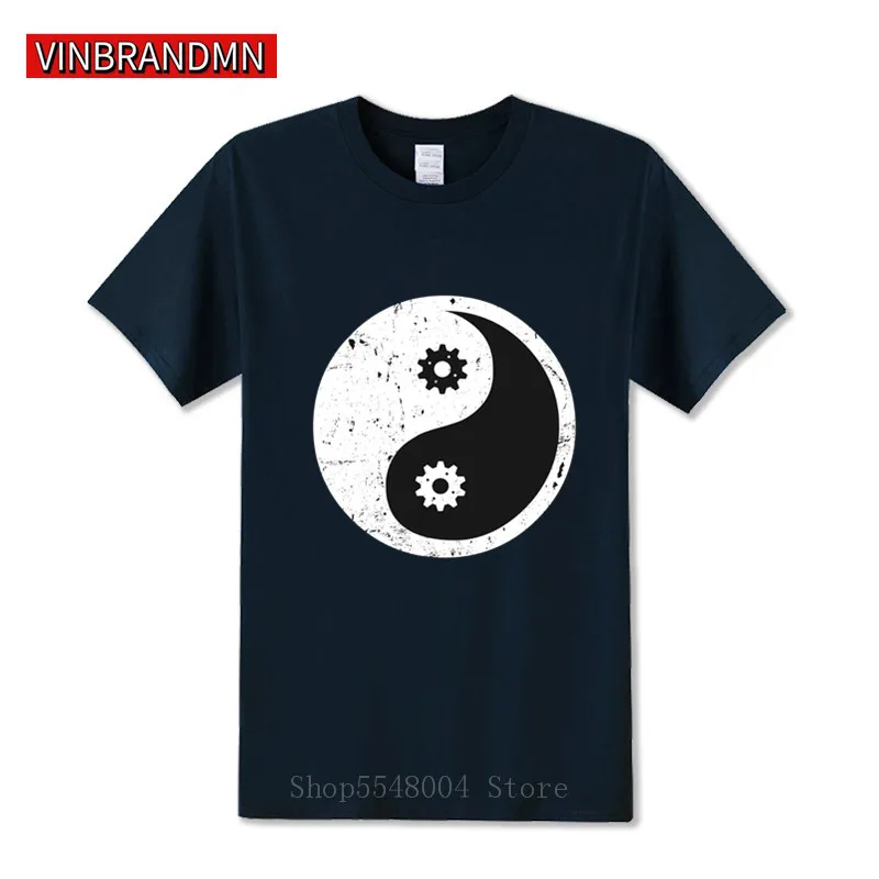 Хипстер на открытом воздухе уникальный дизайн футболка для мужчин инженер ин Ян