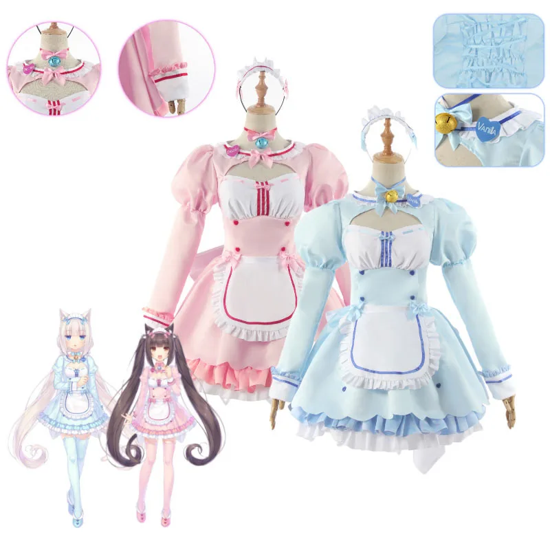 

Костюм для косплея Nekopara Chocola ванильный костюм для косплея Chocola ванильный Костюм горничная платье кошка Neko сексуальный женский костюм полный комплект
