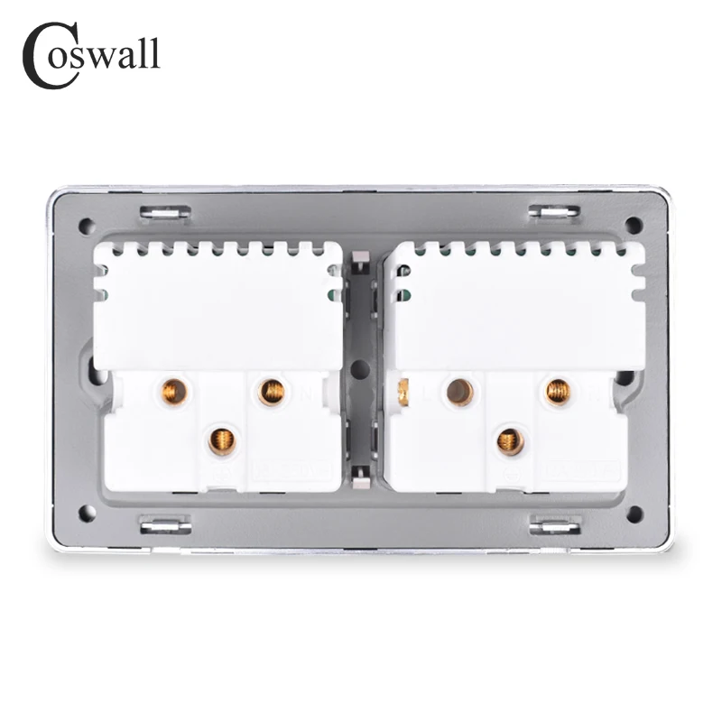 Универсальная настенная розетка COSWALL 2 Gang 13A + 4 usb-порта для зарядки со