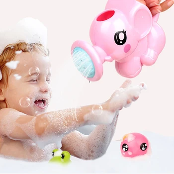 Kids Elephant Watering Pot Bath Toy Cartoon Plastic Kettle Bath Shower Tool Baby Bathroom Toy For Children Summer Bath Gift 1