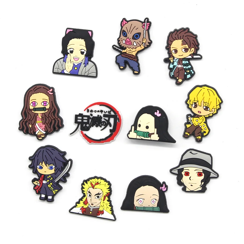 Лидер продаж 1 шт. подвески для обуви из ПВХ рассекания демонов аниме Мультяшные