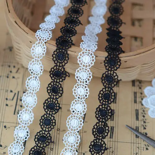 Lace accessories Black and white fine Eva water soluble lace  - buy with discount