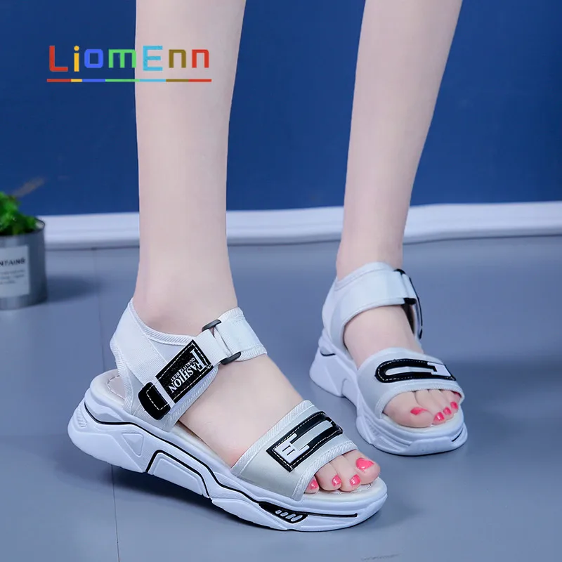 

Platform Sandals women 2021 Summer White sandals ladies Casual Sport shoes Woman chunky Sandals Designer Black zapatos mujer
