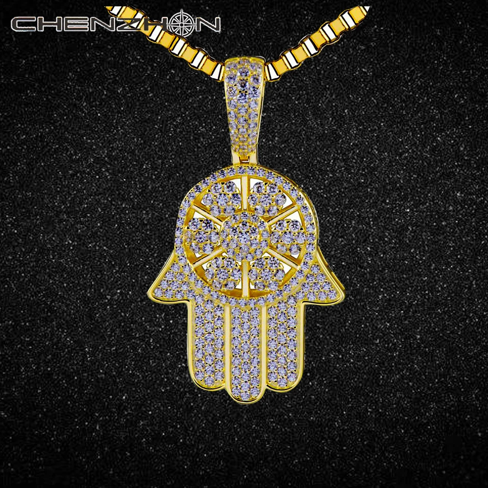 CHENZHON  Necklaces for Women Mothers Day Gifts Hamsa Evil Eye Necklace 925 Sterling Silver Hamsa Evil Eye Pendant Hand of Fatim