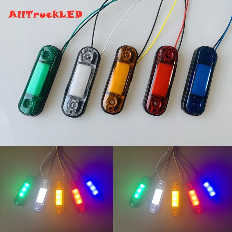 

10x 12V-24V LED Side Marker Lights Car External Lights Warning Tail Light Signal Brake Lamps Truck Trailer Lorry Bus side lights