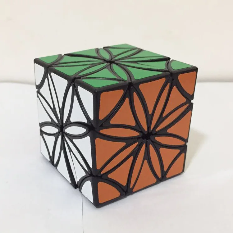 Cubo m&aacute;gico de p&eacute;talos azules, flor m&aacute;gica negra, nuevo cubo m&aacute;gico de juguete suave, cubo m&aacute;gico de forma especial, 2017-1