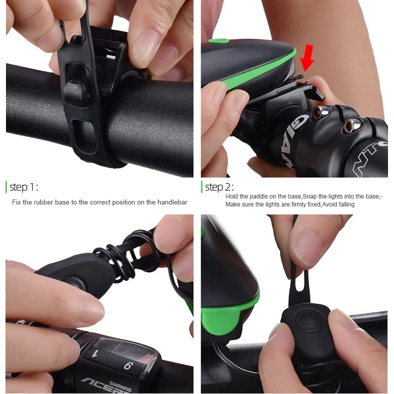 

Bicycle Bell USB Charging Bicycle Light Bike Horn Light Cycling Multifunction Ultra Bright Electric 130dB Horn Bell