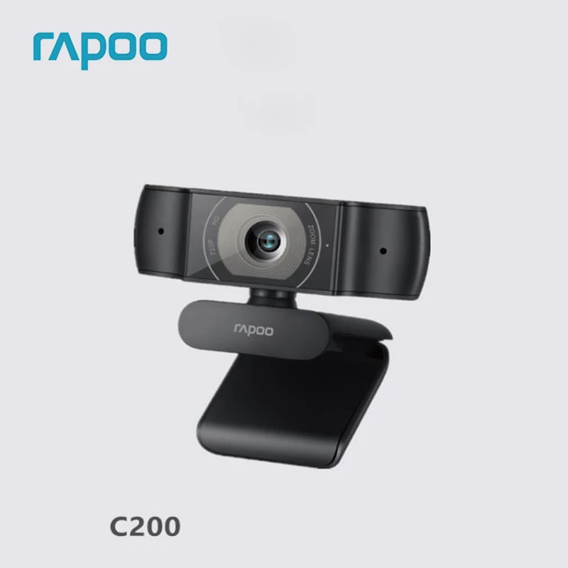 

Original Rapoo C200 Webcam 720P HD With USB2.0 With Microphone Rotatable Cameras For Live Broadcast Video Calling Conference