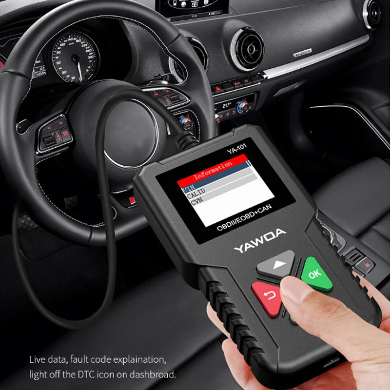 YA101 по каналам OBDII/EOBD считыватель кода OBD 2 диагностический инструмент YA 101