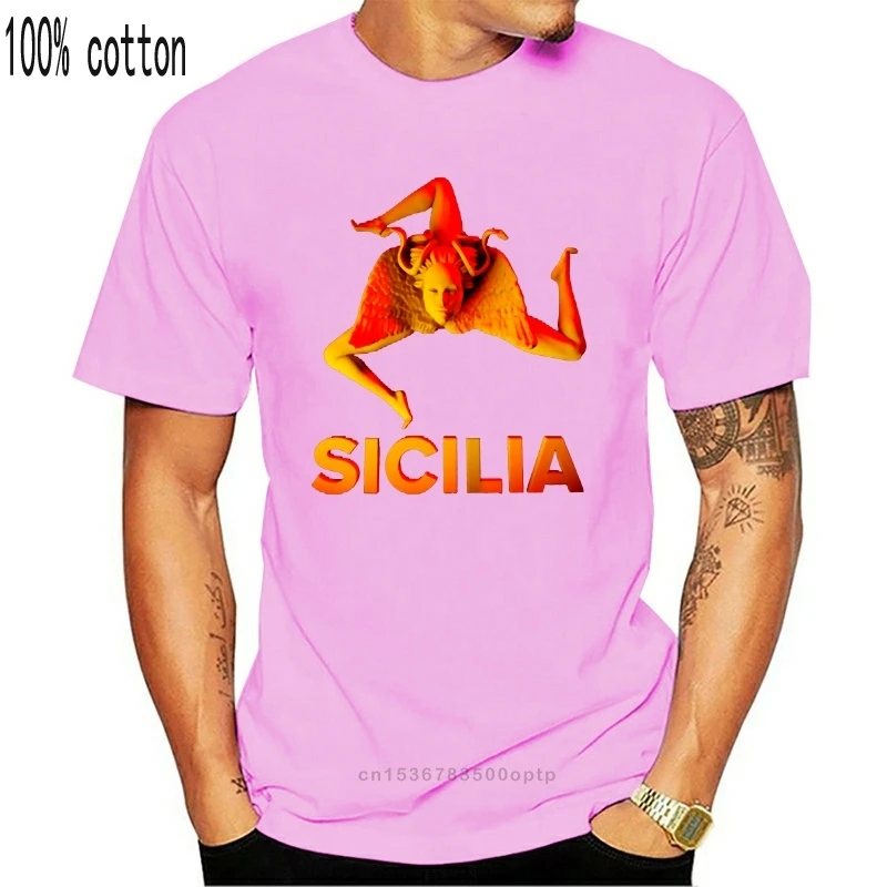 Забавная Сицилия тринацрия-символ Сицилии 3d скульптурная Футболка мужская