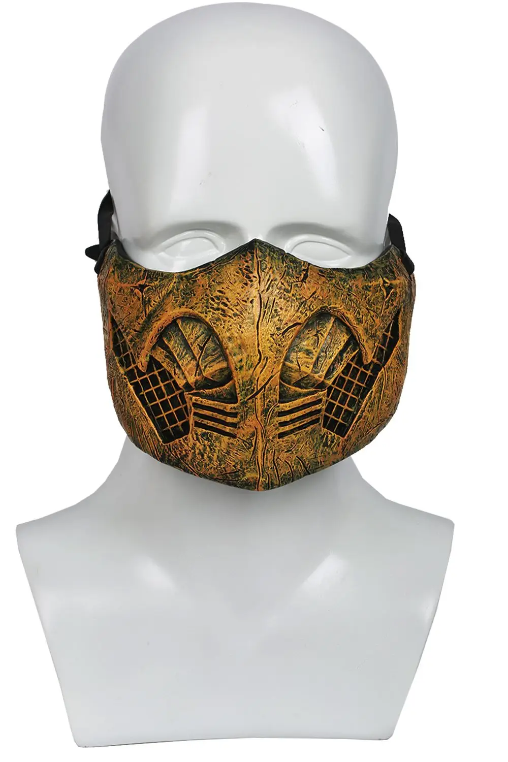 X-COSTUME mmoral Kombat X игра косплей Скорпион/Hanzo Hasashi сандалии деревянная маска Аксессуары для костюмов на Хэллоуин Опора - Цвет: Белый