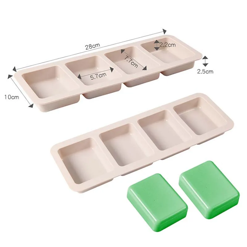 4 формы для мыла силиконовая форма изготовления ручной работы прямоугольная
