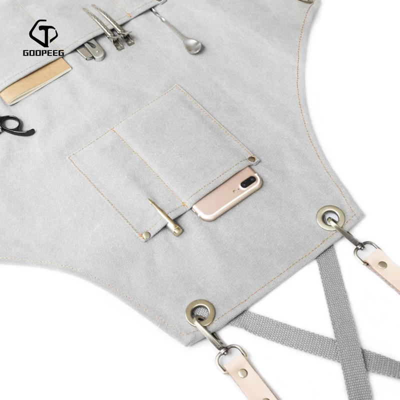 Холщовый фартук GOOPEEG с рисунком для студентов специальная выпечка маникюрный