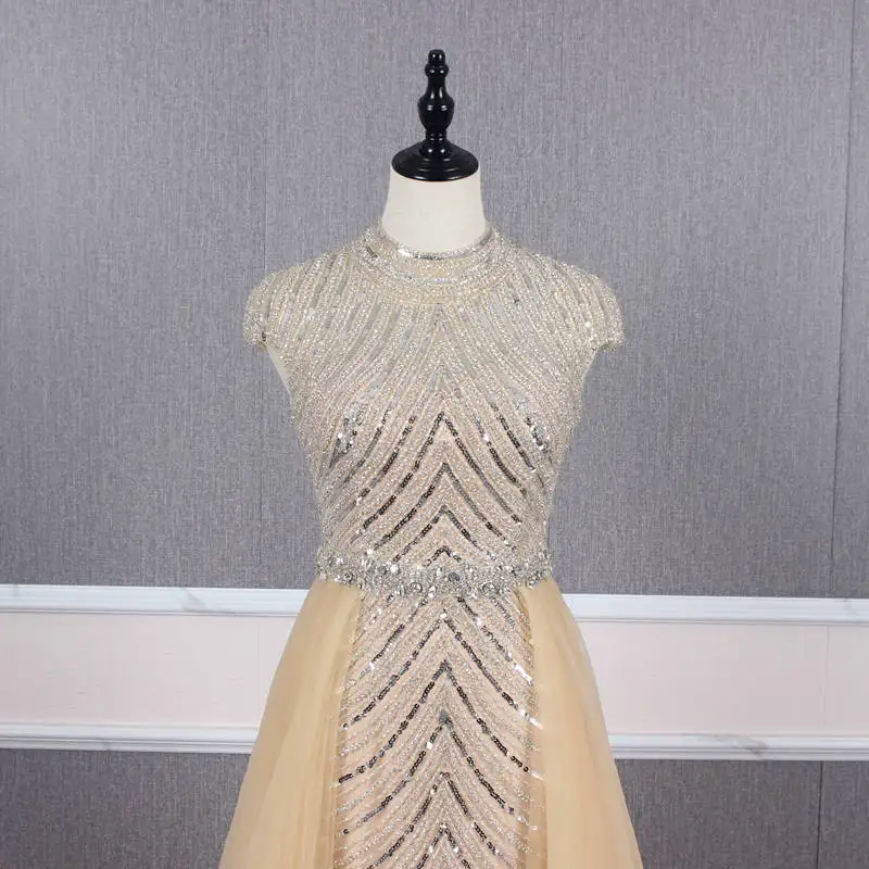 

Customized High Quality Beading Women Sexy Beading Long Evening Dress