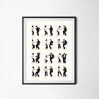 Картина с изображением музыкальных танцев Move постер печать на холсте, винтажная картина из мультфильма, для парня, рождественский подарок, домашний декор