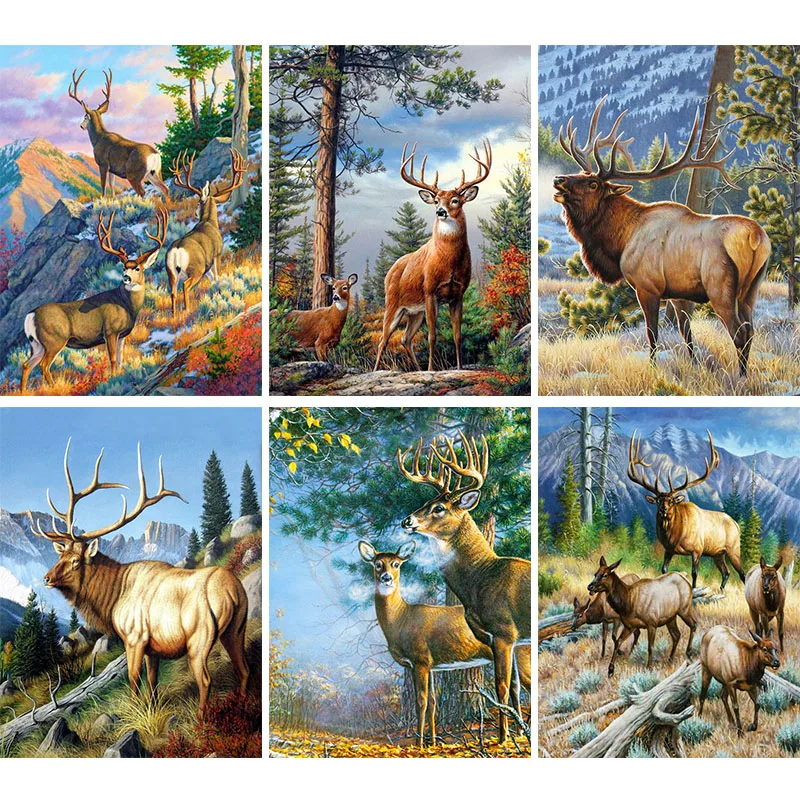 Алмазная живопись с животными Набор для вышивки квадратными стразами 5D сделай