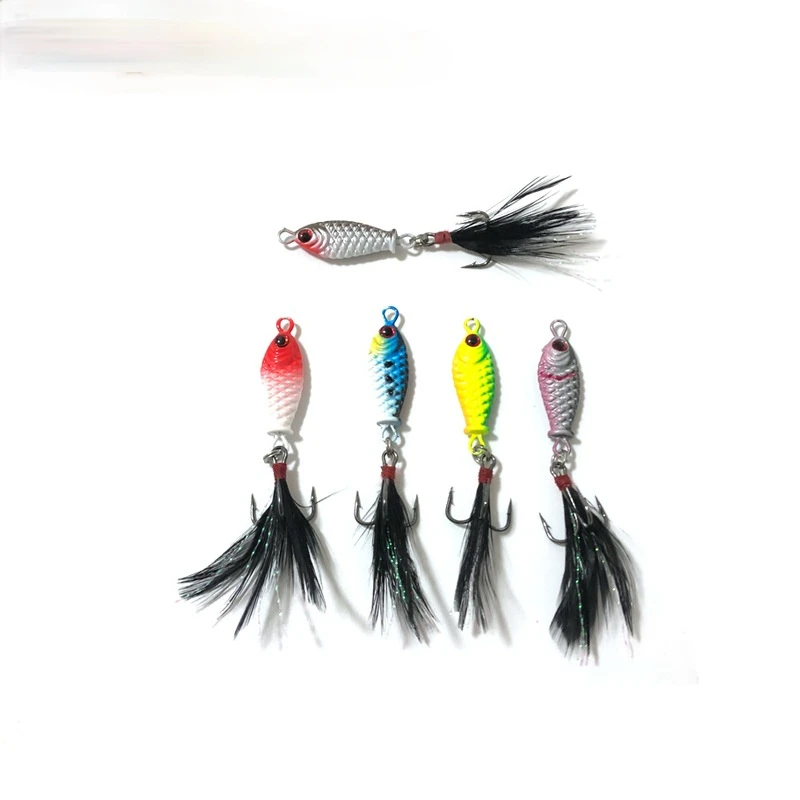

2.5cm 5g lugfish five-color lugfish VIB mini lugfish Stream Hard Bait Fishing Lures Copper Spoon Lures For Trout Pike Perch