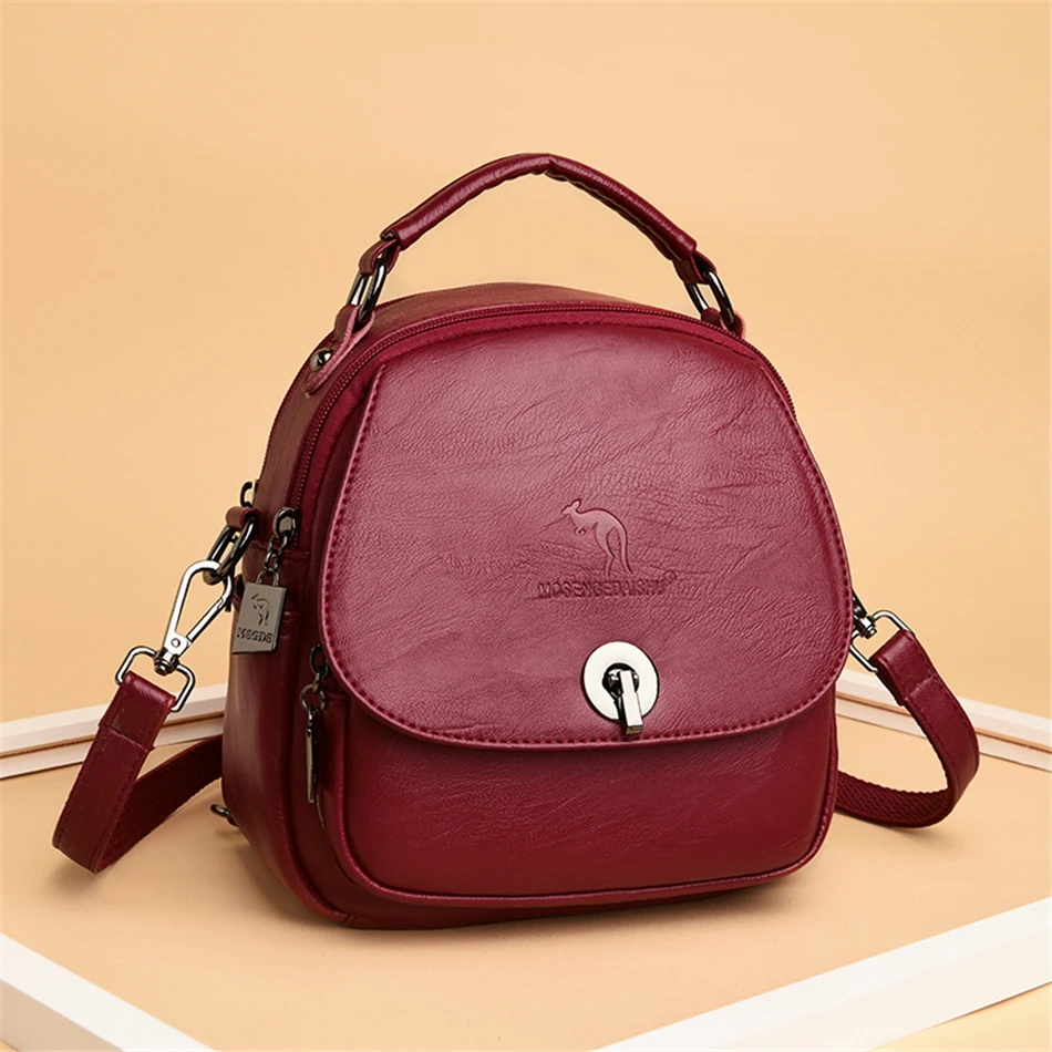 3 в 1 женский рюкзак из мягкой кожи для девочек подростков 2020 повседневный рюкзак|