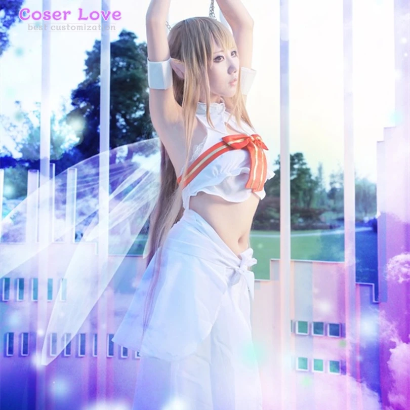 Меч искусство онлайн ALfheim костюм Asuna для косплея (костюмированных игр) Хэллоуин