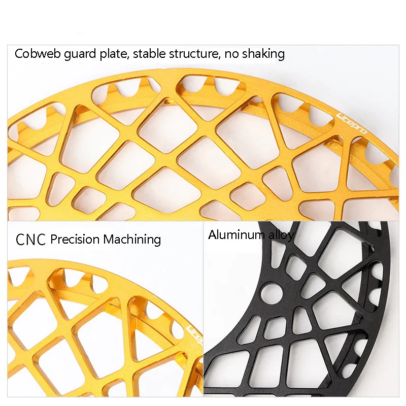 

2x Litepro Bicycle Chainring 130 BCD Single Disc Chainwheel for MTB Road Bike Folding Bike 58T Black & Gold