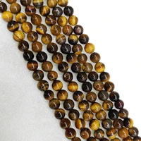 natural tiger eye stone loose beads semi finished product 4 12mm tiger eye stone beads necklace diy bracelet accessories 39cm