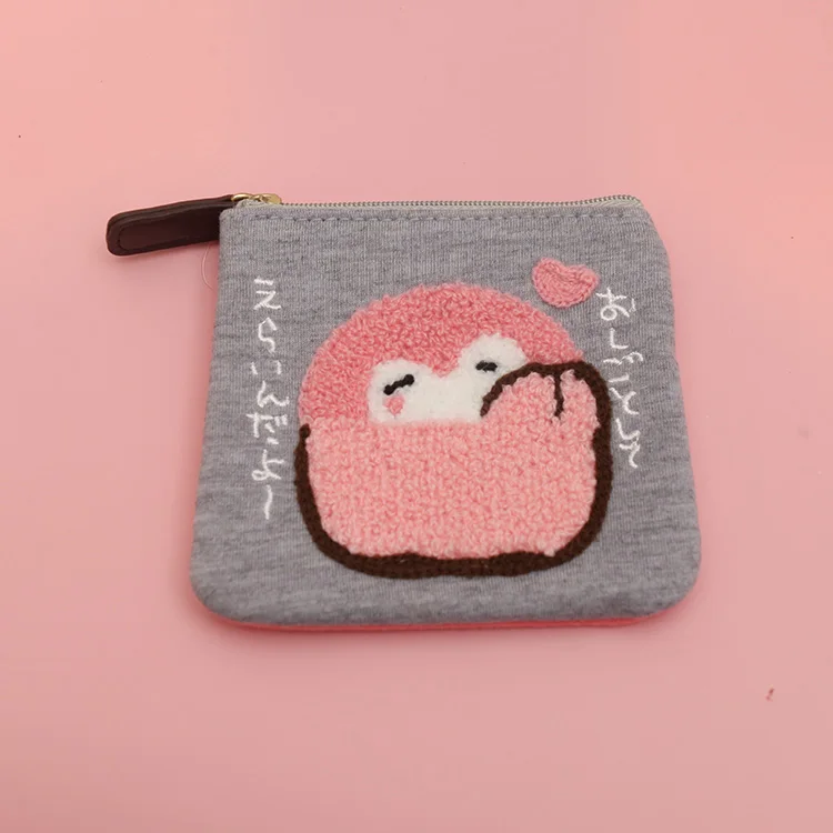 Розовый Cute Penguin Plush Mini Wallet Soft Positive Energy Penguin Plush Coin Purse Girls Lovers Valentine's Gifts - Цвет: Розовый