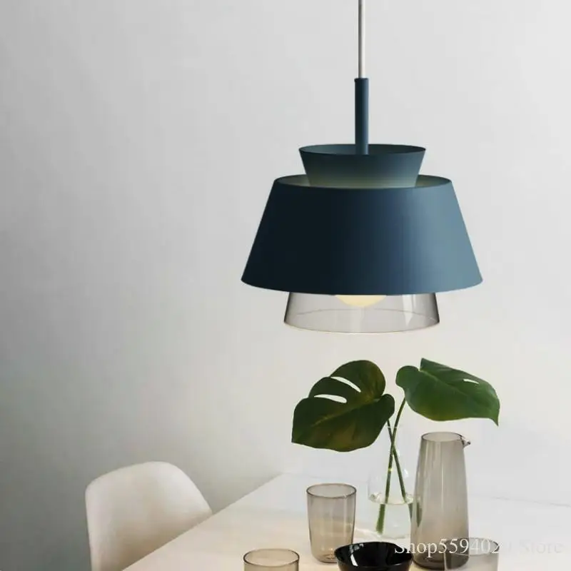 Современная железная люстра с цветным кулоном светодиодное Внутреннее