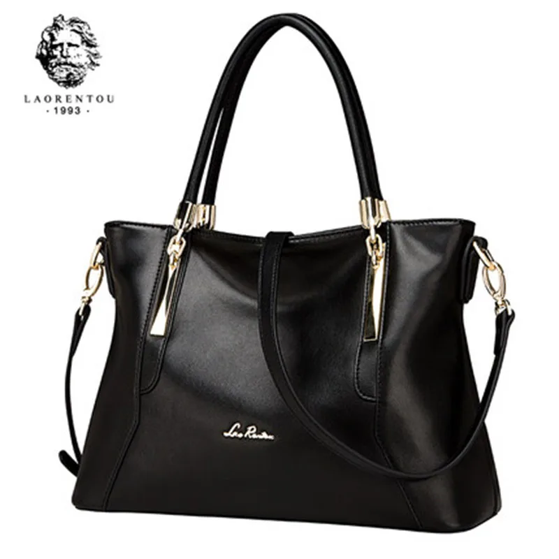 

LAORENTOU Women Crossbody Shoulder Bags Ladies Split Leather Purse Casual High Quality Tote Famale Commute High Capacity Handbag