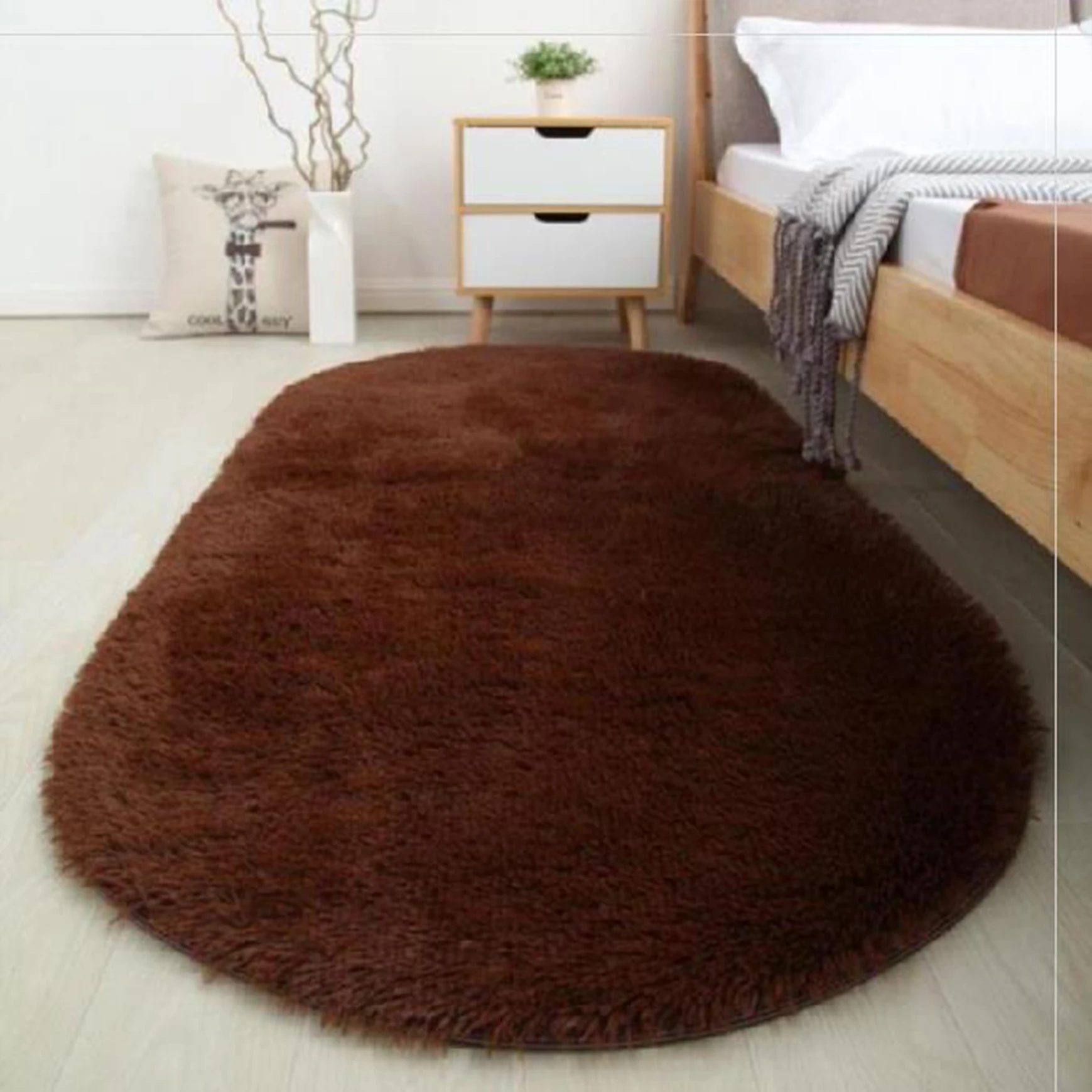 ruldgee ellipse oval thick carpet bedroom bedside bed blanket living room sofa tea table long wool mat cute alfombra floor mat free global shipping