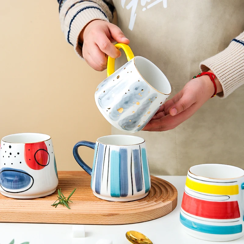 2021 Керамика Кофе кружка чашка для завтрака молока фарфоровая дорожная домашнего