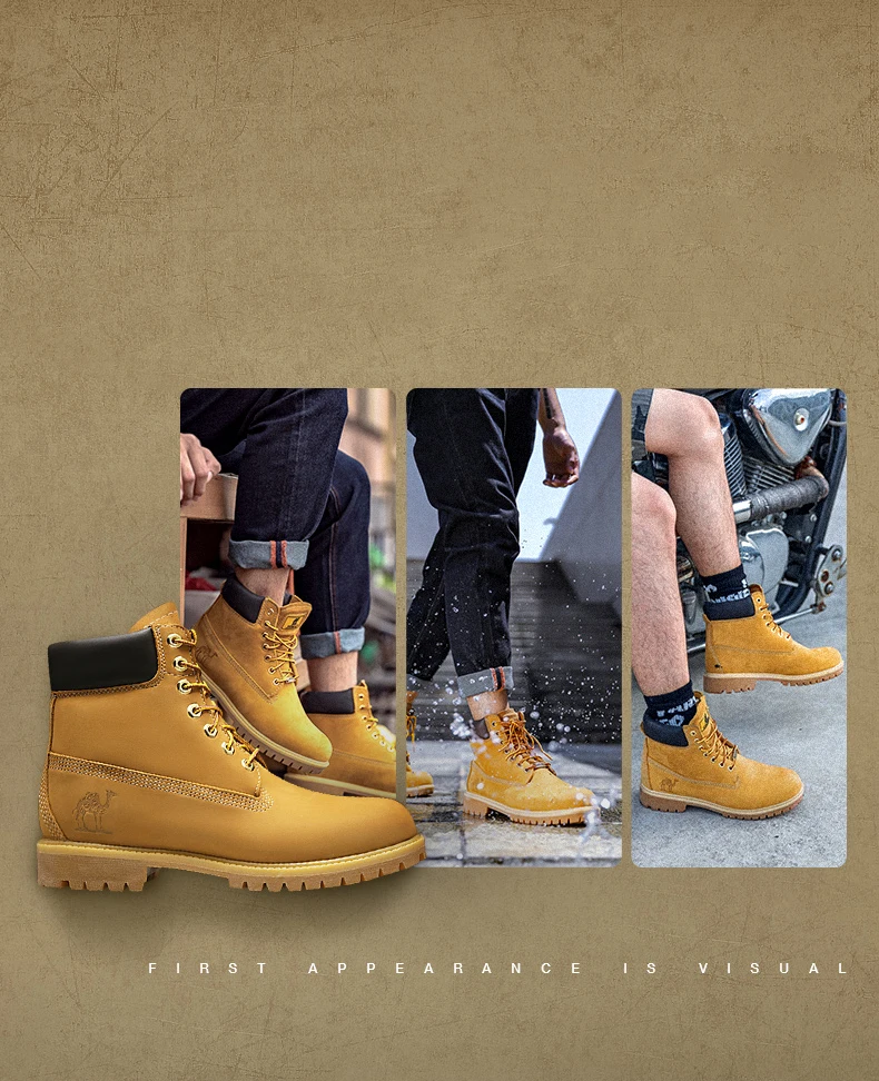 CAMEL Men Women Hiking Shoes Climbing Trekking Boots Outdoor Shoes Anti-slip Tactical Boots Waterproof Warm High-top Shoes