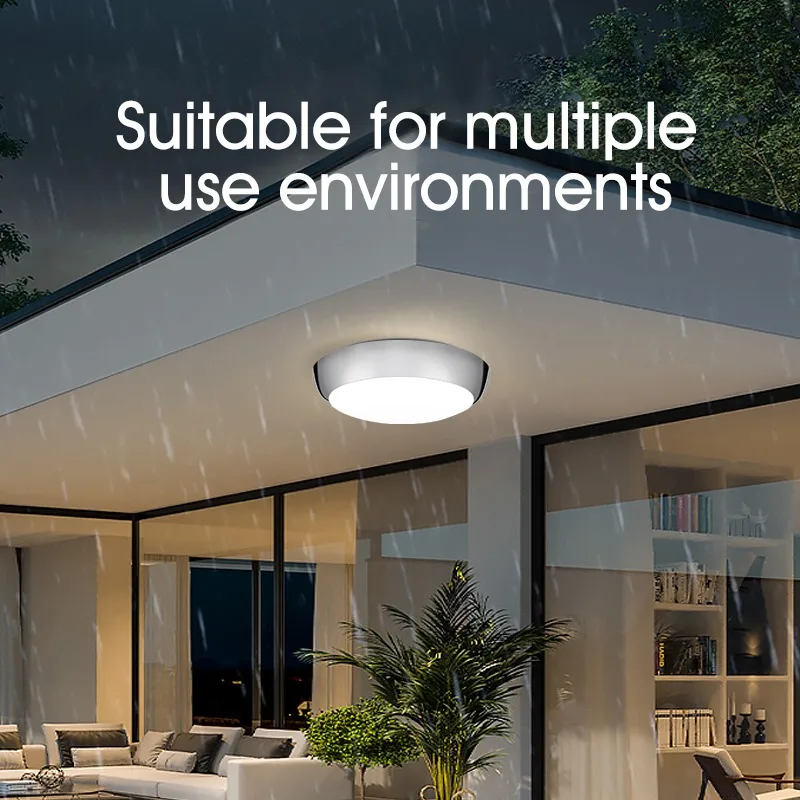Lámpara LED de techo impermeable regulable, IP50, 40W, 220V, moderna, para sala de estar, vestíbulo, baño, accesorio de iluminación a prueba de polvo