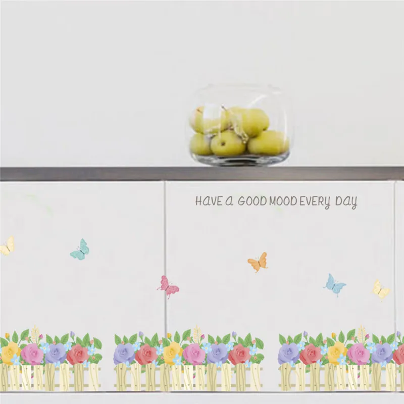 3d яркий сад цветок бабочка птичья клетка настенные стикеры гостиная спальня