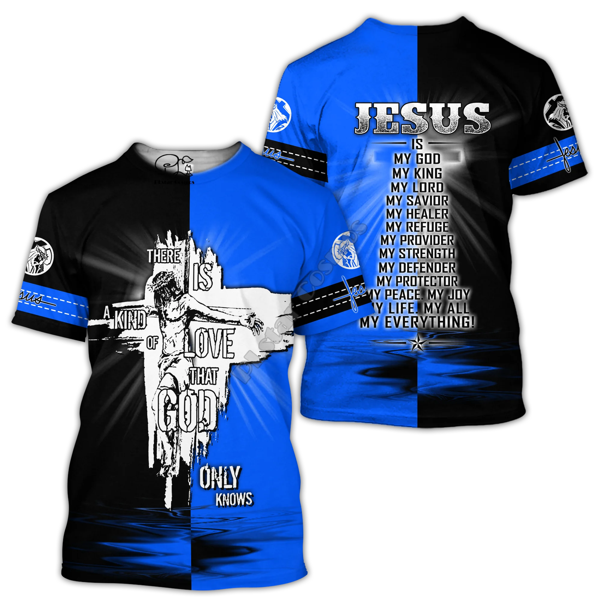 

PLstar Cosmos 3DPrint Summer Cross Christian Jesus Art God Newest Casual Men/Women Unique T-Shirt Harajuku Streetwear Funny W-1