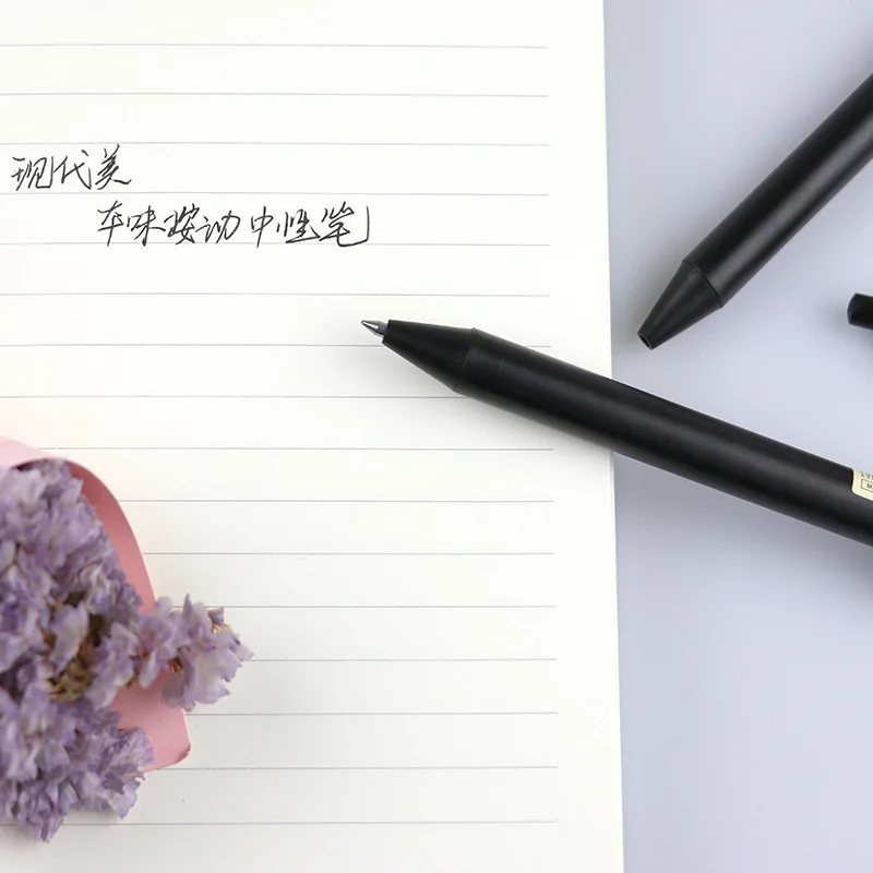 2 шт . в сдержанном стиле гелевая ручка пуля черный 0 5 мм канцелярские