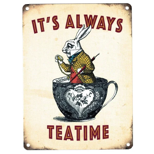 

Always Teatime Tin Sign art wall decoration,vintage aluminum retro metal sign