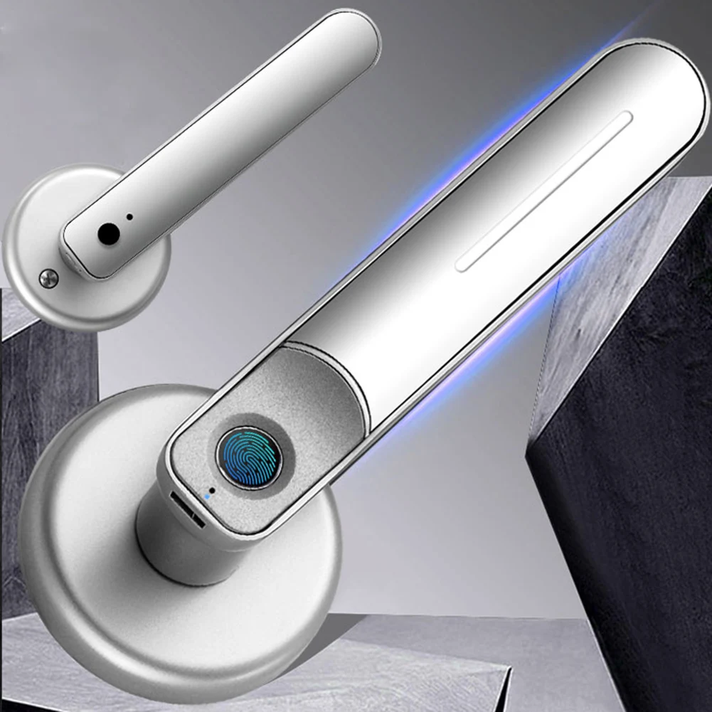 

Password Code Door Lock Fingerprint Door Lock Handle Smart Electric Biometric Security Entry with Mechanical Key