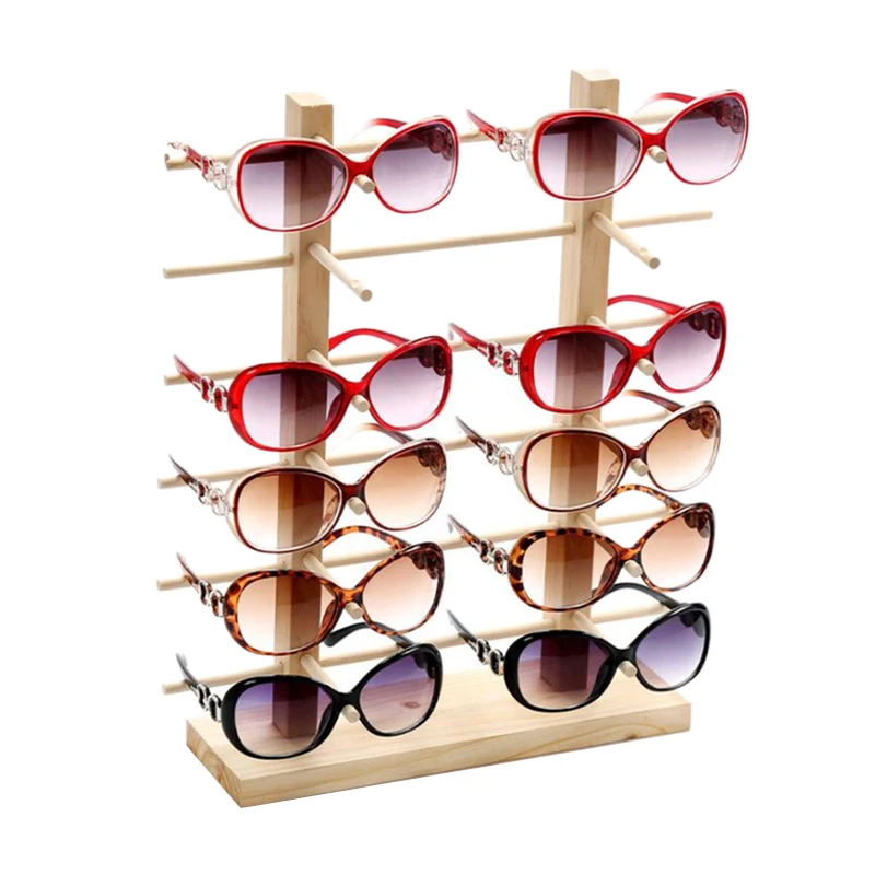 Многослойная деревянная витрина для солнцезащитных очков полка подставка шоу