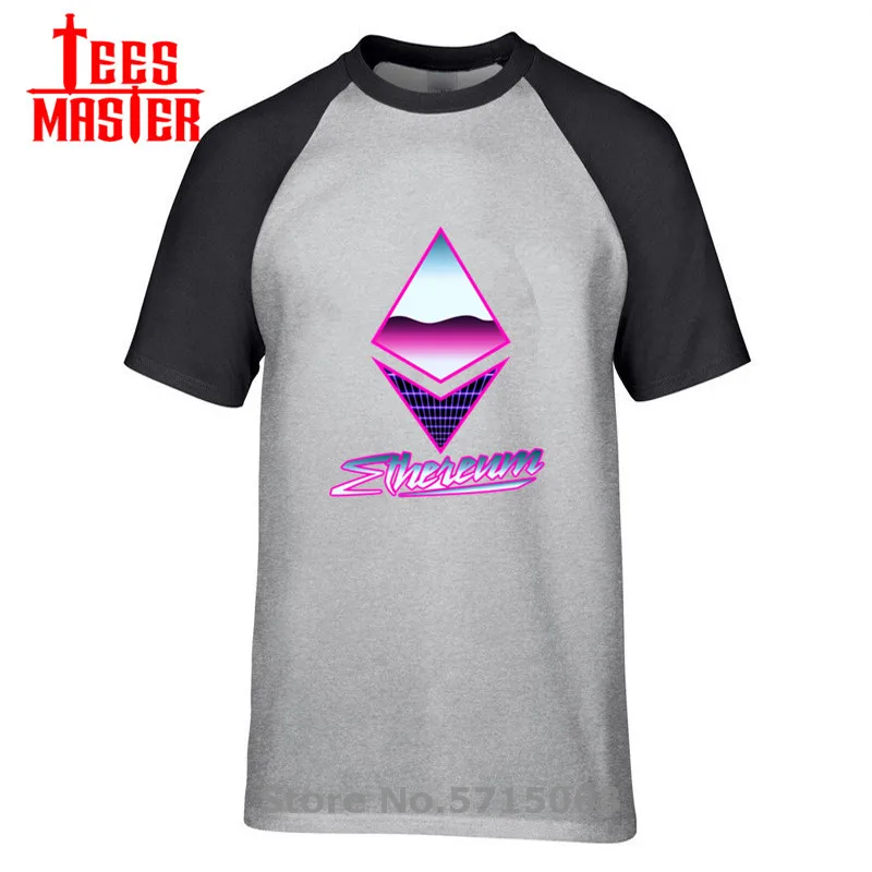 Футболка с логотипом Ethereum Мужская футболка в стиле ретро 80-х 90-х крутая летняя
