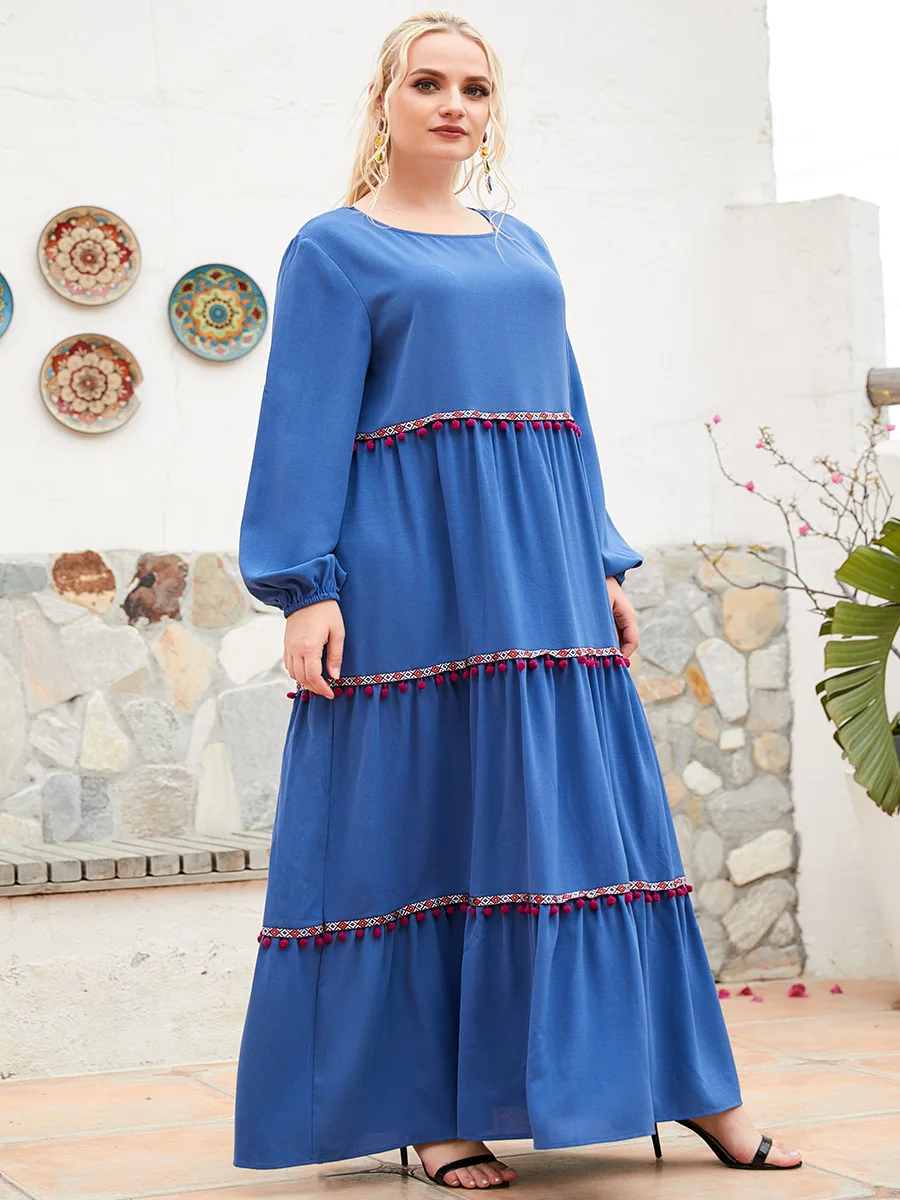 

Women Casual Sundress Elegant Shirt Dress Spring Long Sleeve Midi Vestidos Female Robe