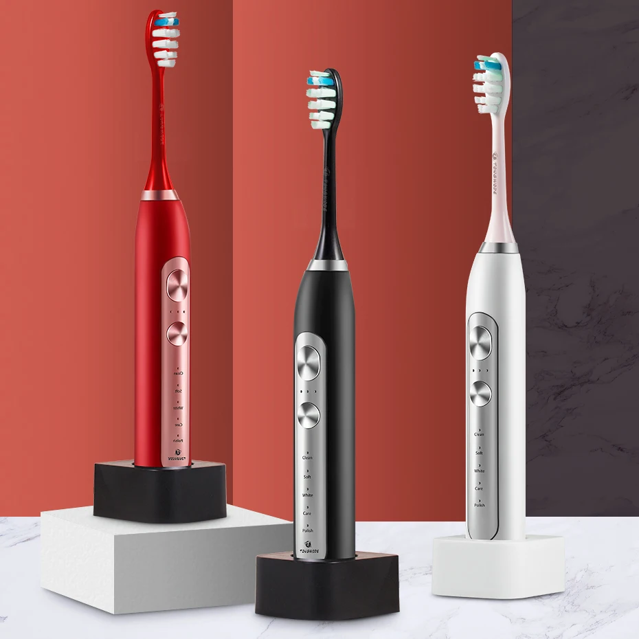 Зубная щетка Ультразвуковая электрическая отбеливающая IPX7 с беспроводной