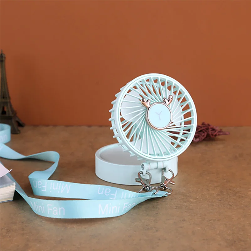 2 IN 1 Mini Portable Moving Fan With LED Light Make Up Mirror USB Rechargeable 1500mA Outdoor Sports Tools | Инструменты
