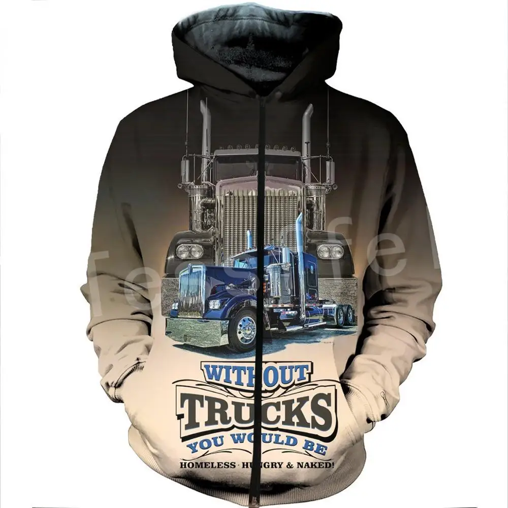 

Tessffel I AM Trucker Driver Truck Worker Tracksuit Pullover NewFashion Sweatshirt Crewneck 3DPrint Casual Hoodies Men/Women A24