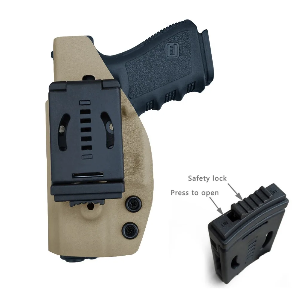BBF Make OWB KYDEX кобура подходит для: Glock 19 19x23 32 17 22 3125 26-27 33 30s кобура для пистолета пояс Вне носить кейс для пистолета чехол