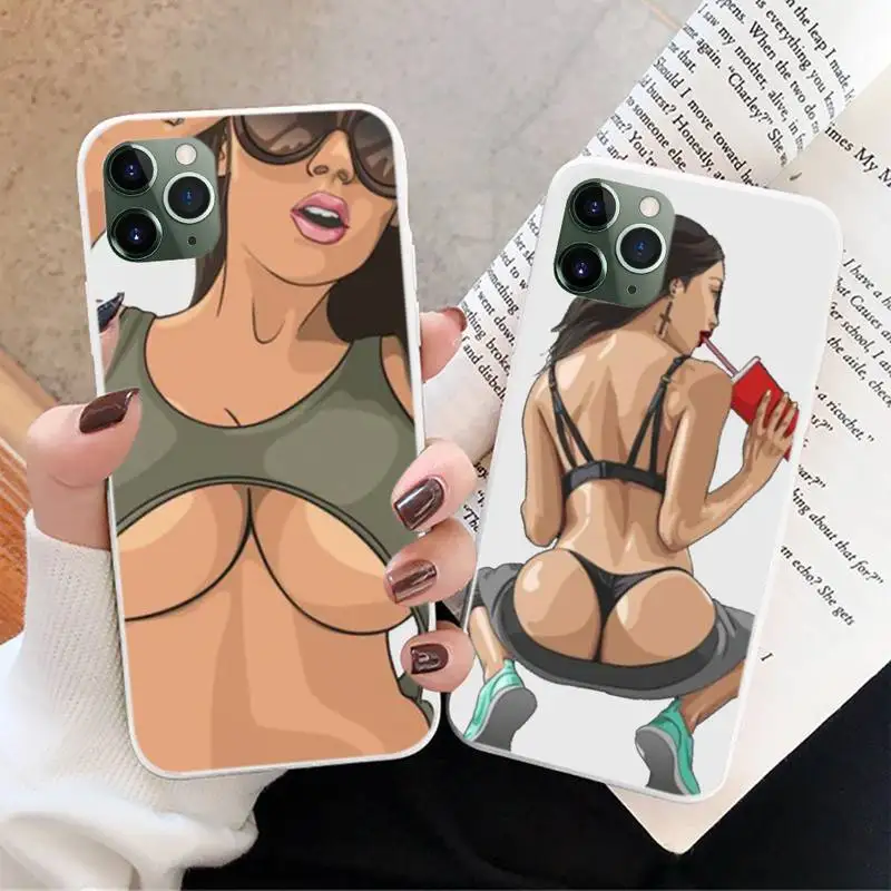 

Sexy Hot Girl Summer Twerk It Swag On Phone Case For Iphone 6 6s 7 8 Plus XR X XS 11 12 Pro Mini Max Candy White Silicone Cover