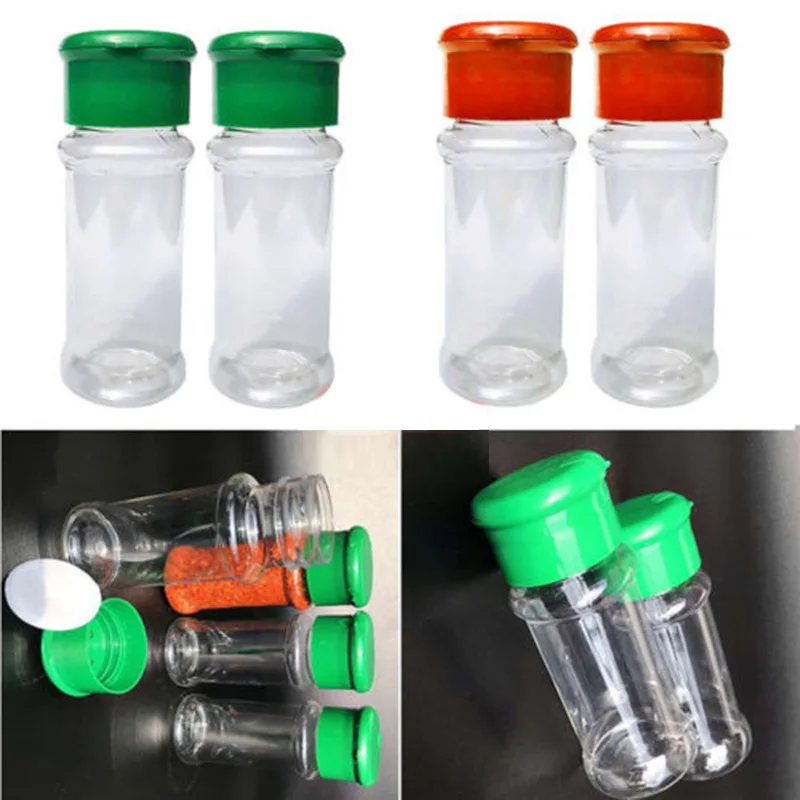 100ml Plastic Seasoning Spice Pepper Powder Salt Storage Bottle Cruet Suitable For Cocoa Sugar Other Spices | Дом и сад