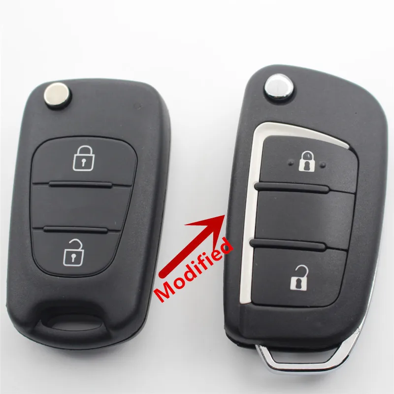 XIEAILI Замена 2 кнопки модифицированный откидной ключ корпус для Kia Sportage/Rio Hyundai Verna