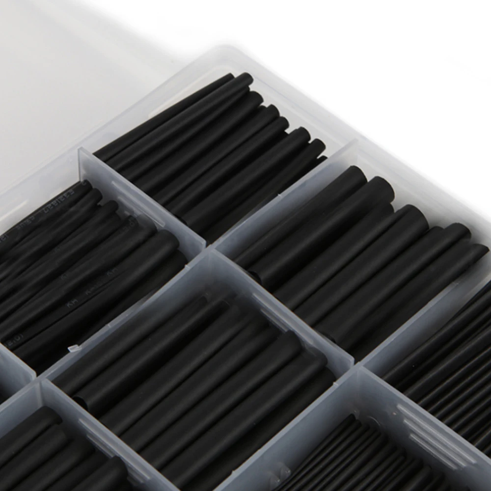 625 шт. 2:1 черная утепленная Полиолефиновая термоусадочная трубка электронная DIY Kit