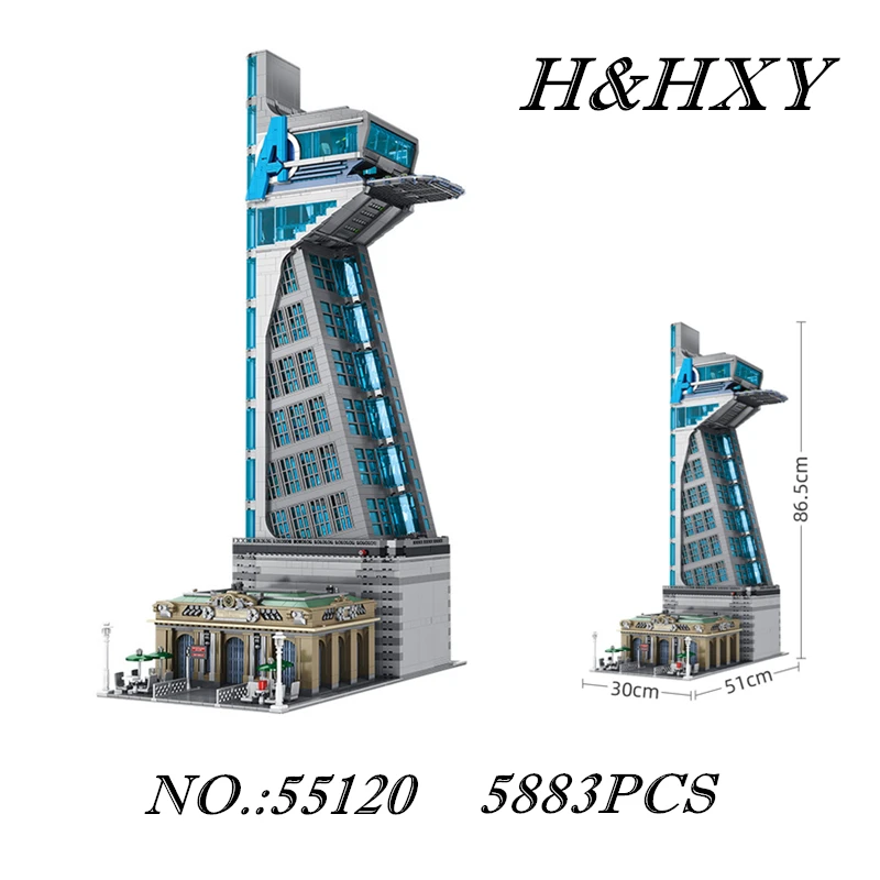 

5883 шт., Детский конструктор «железная башня» со светодиодной подсветкой