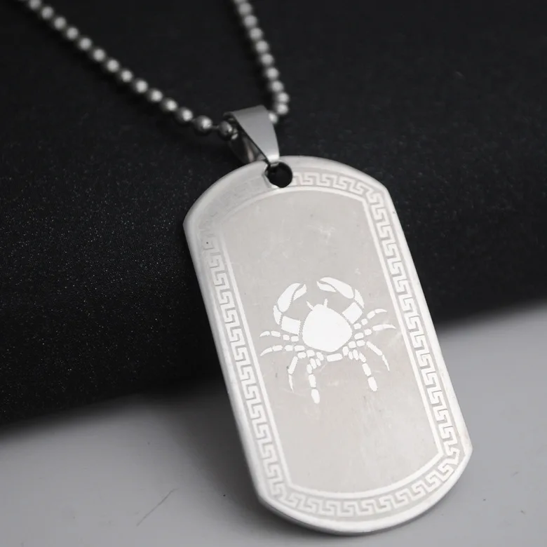 Кулон в виде Козерога из титановой стали|steel tag|steel dog tagcapricorn pendant |